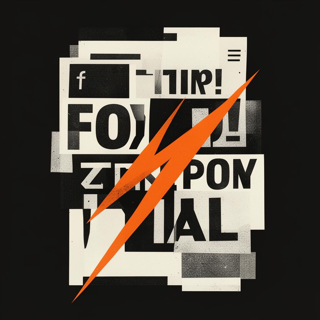 Editorial collage representing a one-page website design